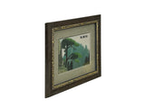 Vintage Embroidery Mountain Pine Tree Rectangular Framed Art GB662S