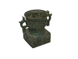 Vintage Style Ancient Ritual Bronze Vessel Display Art GB698S