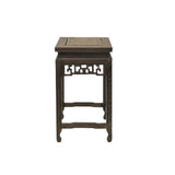 Square Tall Natural Wood Pattern Brown Open Work Table Top Display Stand Easel GB704S