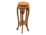 Oriental Vintage Style Light Brown Wood Plant Stand Pedestal Table GB710S