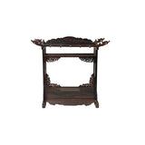 Oriental Rosewood Delicate Dragon Floral Motif Display Rack GB718S