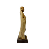 Natural Cypress Wood Root Carved Artistic Happy Buddha Figure GB730S