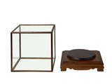 Vintage Glass Transparent Rectangular Shape Cover Display Case GB763S