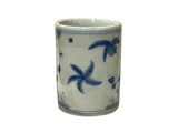 3.75" Vintage Fade Blue White Graphic Small Porcelain Holder GB776S