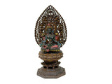 Oriental Buddha Halo Back Lotus Base Boxwood Display Stand GB809S