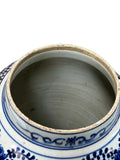 20" Chinese Blue White Flower Vases Scroll Leafy Pattern Porcelain Temple General Jar GB818S