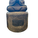 25" Oriental Chinese Zen Young Monk Siting Meditation Stone Statue GB823S