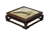 Square Dream Stone Inlaid Rosewood Slender Legs Display Stand GB830S