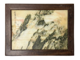 Rectangular Dream Stone Inlaid Rosewood Foo Dog Lions Motif Display Stand GB837S