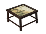 Square Dream Stone Inlaid Rosewood Round Legs Display Stand GB838S