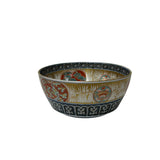 Vintage Oriental Imari Blue Red Birds Medallion Porcelain Bowl Art GB854S