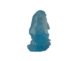 6.5" Light Blue Frosted Crystal Glass Bodhisattva Guanyin Figure GB885S