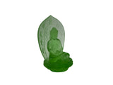 Crystal Glass Mint Green Mandala Gautama Amitabha Shakyamuni Statue GB892S