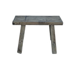 Rustic Raw Rough Wood Grain Rectangle Slim Stool Bench Side Table JK331S #13