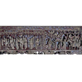 Chinese Vintage Dimensional Opera People Horses Carving Wood Wall Art ws3064S