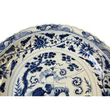Chinese Blue & White Porcelain Horse Warrior Display Charger Plate ws3093S