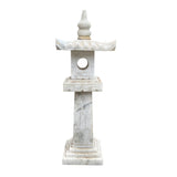 41' Tall Zen Oriental Style White Marble Tower Stone Garden Lantern cs7661