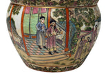 Vintage Chinese Canton Famille Rose Enamel Small Porcelain Pot GB767S