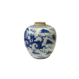 Oriental Artistic Dragon Small Blue White Porcelain Ginger Jar ws3334S