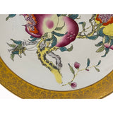 Chinese Pink Yellow Pomegranate Graphic Porcelain Display Charger Plate ws3302S
