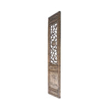 Chinese Vintage Floral Pattern Wood Floor Panel Screen cs2649S