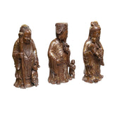Chinese Fine Bronze Metal SanXing ( 3 Deities ) Fu Lu Shou Statue Set cs3865S