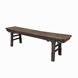 Vintage Raw Rural Village Rustic Long Wood Seating Bench cs7720S