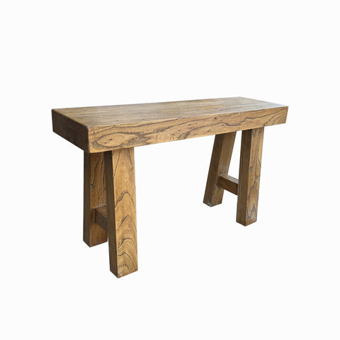 Raw Light Brown Simple Straight Legs Bold Think Wood Seating Bench cs7727S Raw Light Brown Simple Straight Legs Bold Think Wood Seating Bench cs7727S