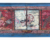 Chinese Distressed Blue Red Tiger Graphic Sideboard Console Cabinet cs7739S