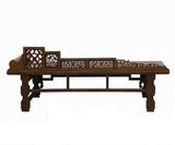 Chinese Fujian Chinoiserie Style Motif Carving Day Bed Chaise Bench cs7755S
