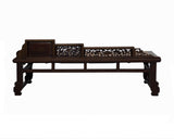Chinese Fujian Chinoiserie Style Motif Carving Day Bed Chaise Bench cs7773S
