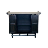 Chinese Black Lacquer Altar Point Edge Narrow Slim Side Table cs7790S