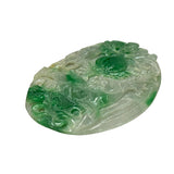 Natural Stone Relief Motif Carving Oval Display Plaque Art GB300S