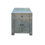 Distressed Marks Light Gray Drawer End Table Nightstand ws4487S