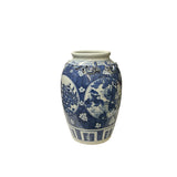Hand Crafted Vintage Chinese Blue White Flower Birds Porcelain Vase JK198S