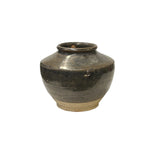 Vintage Earthy Dark Brown Village Rural Pottery Ceramic Pot Vase JK217S