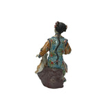 Chinese Porcelain Qing Style Dressing Bird Dog Lady Figure JK247S