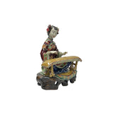 Chinese Porcelain Qing Style Dressing Zither Lady Figure JK248S