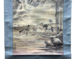 Chinese Ink Brush Mountain Water Ox Cows Scroll Painting Wall Art jk249S