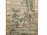 Chinese Ink Brush Kid Old Man Deer Scenery Scroll Painting Wall Art jk258S