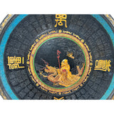 Chinese Round Shape Dragons Motif Collectible Ink Pad Display Art JK276S