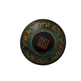 Chinese Round Shape Double Dragons Collectible Ink Pad Display Art JK277S