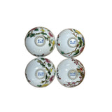 Set 4 Handmade Flower  Graphic White Porcelain Cup Display Art JK291S