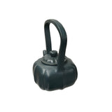Vintage Chinese Gray Blue Persimmon Shape Zisha Clay Teapot Art Display JK297S