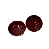 Pair Chinese Porcelain Oxblood Red Glaze Cup Display Art JK308S