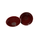 Pair Chinese Porcelain Oxblood Red Glaze Cup Display Art JK309S