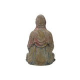 Fade Color Rustic Wood Sitting Bodhisattva Buddha Statue JK314S