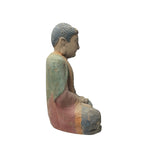 Rustic Wood Sitting Gautama Amitabha Shakyamuni Buddha Statue JK335S