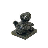 Hand Carved Chinese Green Stone Pixiu Fengshui Figure Small Size n329S