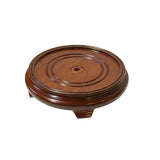 6.5" Simple Natural Wood Brown Clean Body Round Display Stand Easel st1027CS